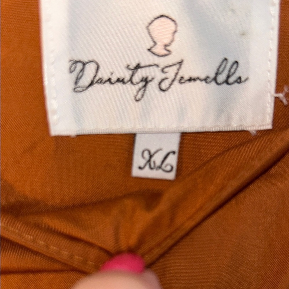Dirty Jewels Elegant Brown Tiered Dress - Picture 6 of 6